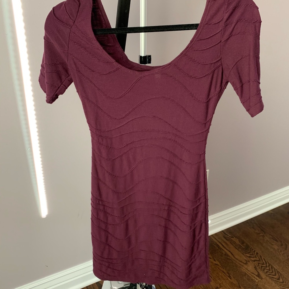 Burgundy sweater dress